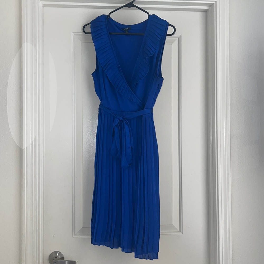 Beautiful pleated royal blue dress